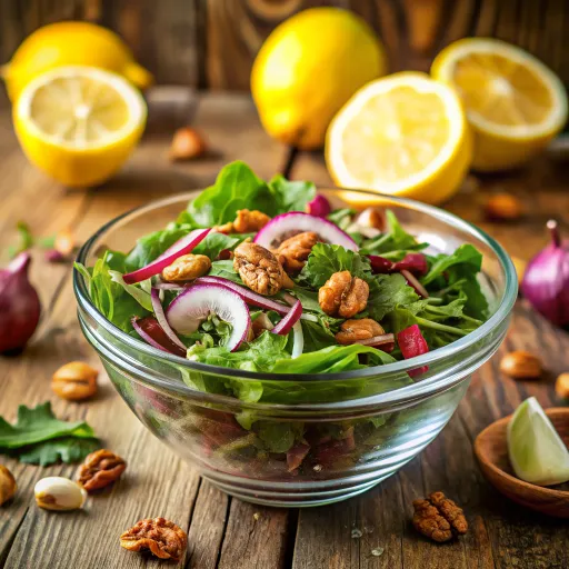 नट्स और साग का भरपूर सलाद